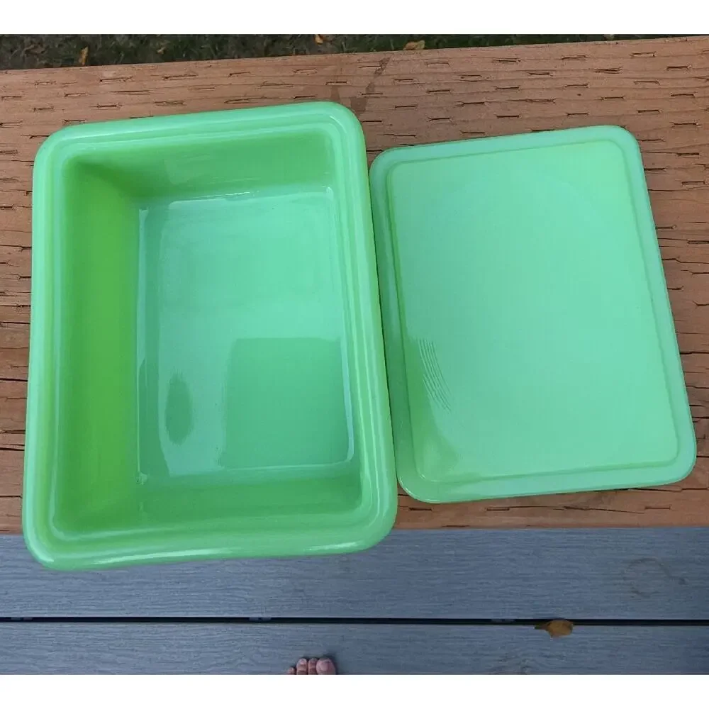 McKee Glass Company Jadite Small refrigerator dish